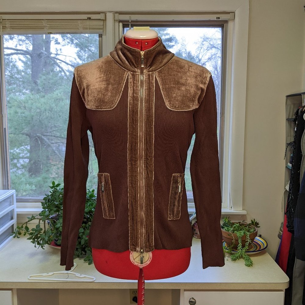 Dolce Cabo velvet and knit jacket